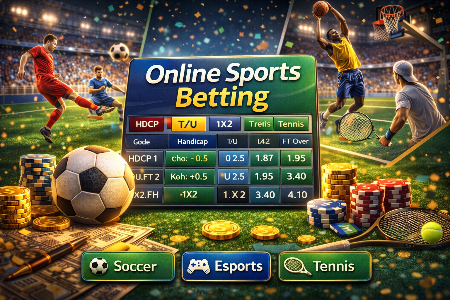 Cá cược thể thao trực tuyến sôi động